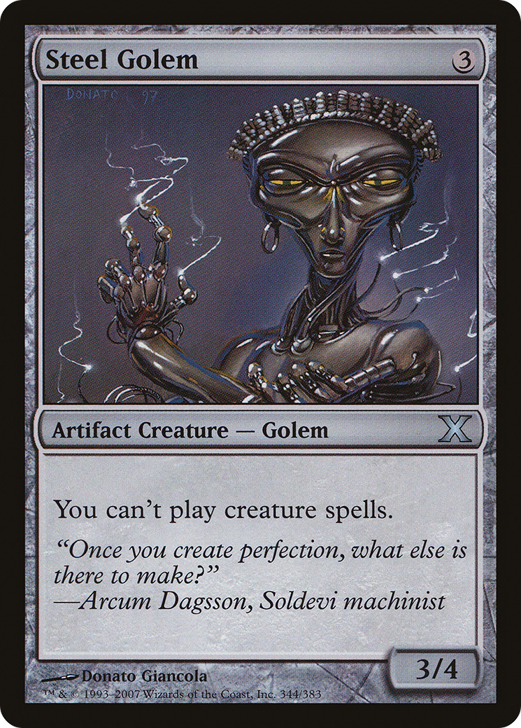 Steel Golem (10E-344) (Foil)