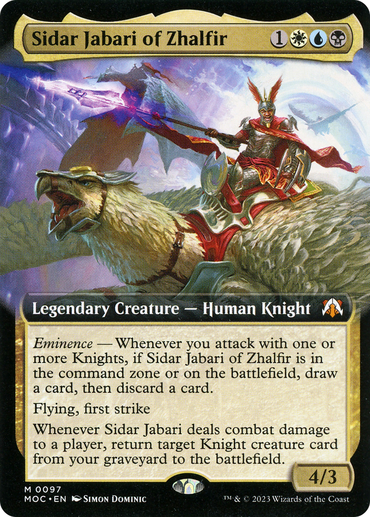 Sidar Jabari of Zhalfir (MOC-097) (Extended Art)