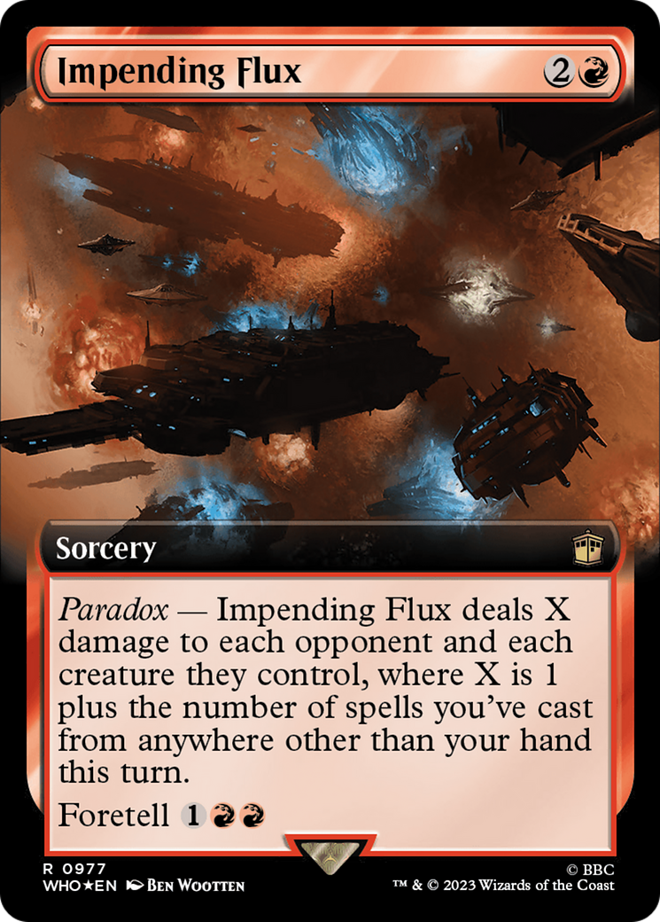 Impending Flux (WHO-977) (Extended Art) (Surge Foil)