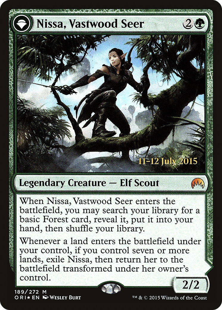 Nissa, Vastwood Seer // Nissa, Sage Animist (PRE-189S) (Foil)