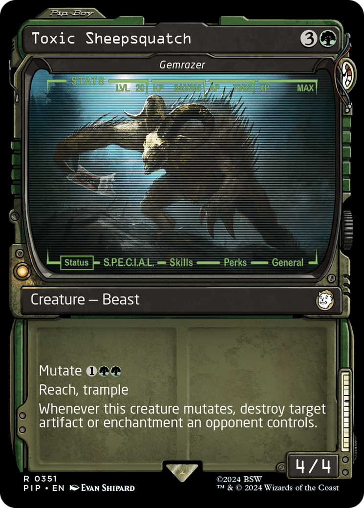 Toxic Sheepsquatch / Gemrazer (PIP-351) (Showcase) (Foil)