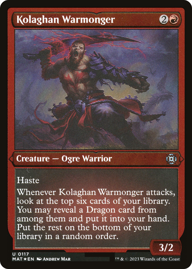 Kolaghan Warmonger (MAT-117) (Etched Foil)