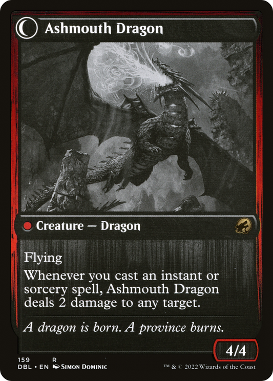 Smoldering Egg // Ashmouth Dragon (DBL-159) (Foil)