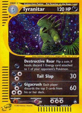 Tyranitar (H28) (AQ-H28) (Holofoil)