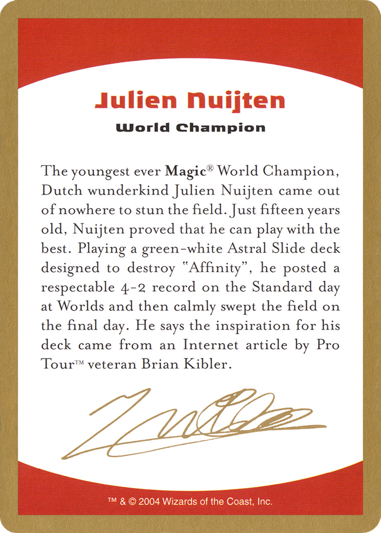 Julien Nuijten Bio Token (WC04-JN0A)
