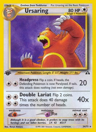 Ursaring (34) (N2-034) (1st Edition)