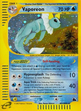 Vaporeon (H31) (SK-H31) (Holofoil)