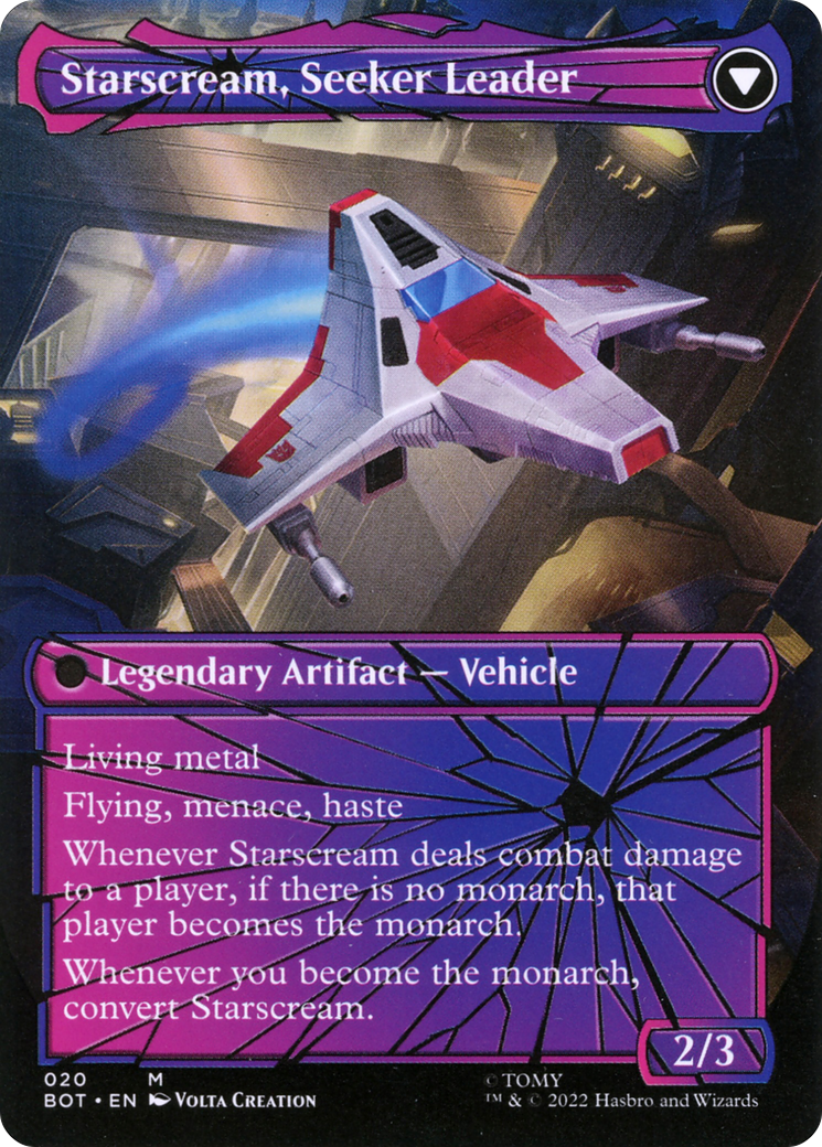 Starscream, Power Hungry // Starscream, Seeker Leader (BOT-020) (Shattered Glass) (Borderless) (Foil)