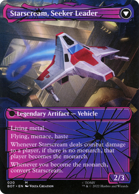 Starscream, Power Hungry // Starscream, Seeker Leader (BOT-020) (Shattered Glass) (Borderless) (Foil)