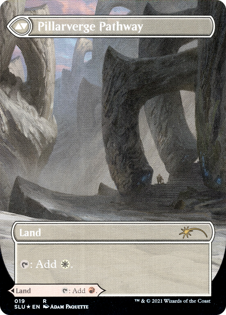 Needleverge Pathway // Pillarverge Pathway (SLU-019) (Showcase) (Borderless) (Foil)
