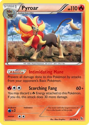 Pyroar (FLF-020) (Reverse Holofoil)