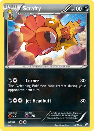 Scrafty (FLF-059) (Reverse Holofoil)