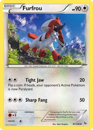 Furfrou (FLF-087) (Reverse Holofoil)