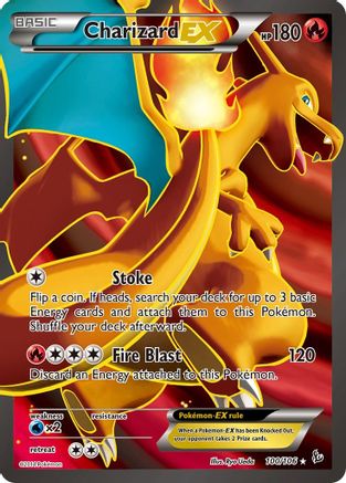 Charizard EX (100 Full Art) (FLF-100) (Holofoil)