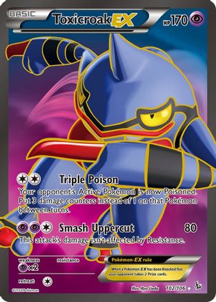 Toxicroak EX (102 Full Art) (FLF-102) (Holofoil)
