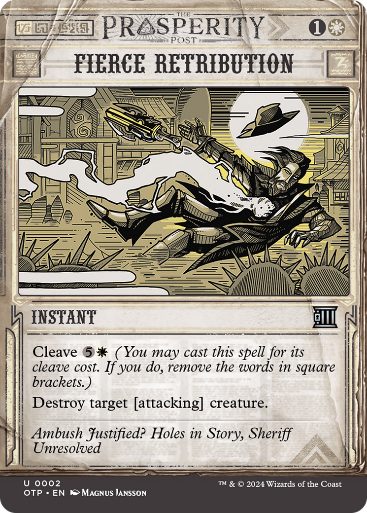 Fierce Retribution (OTP-002) (Showcase) (Borderless) (Foil)