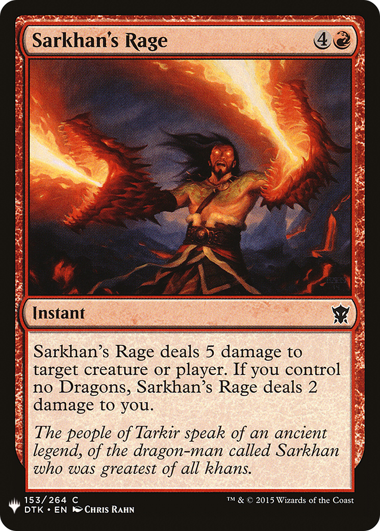 Sarkhan's Rage (LIST-DTK-153)