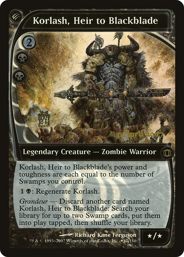 Korlash, Heir to Blackblade (PRE-87★) (Foil)