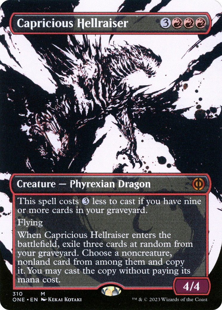 Capricious Hellraiser (ONE-310) (Showcase) (Borderless) (Foil)