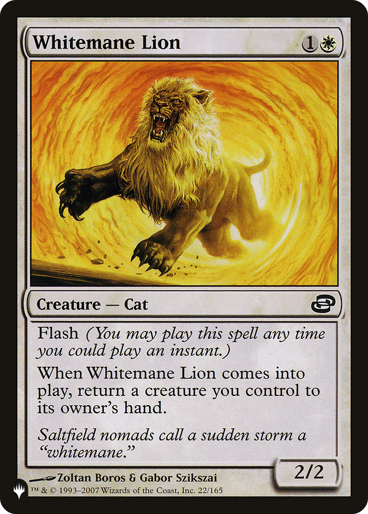 Whitemane Lion (LIST-PLC-22)