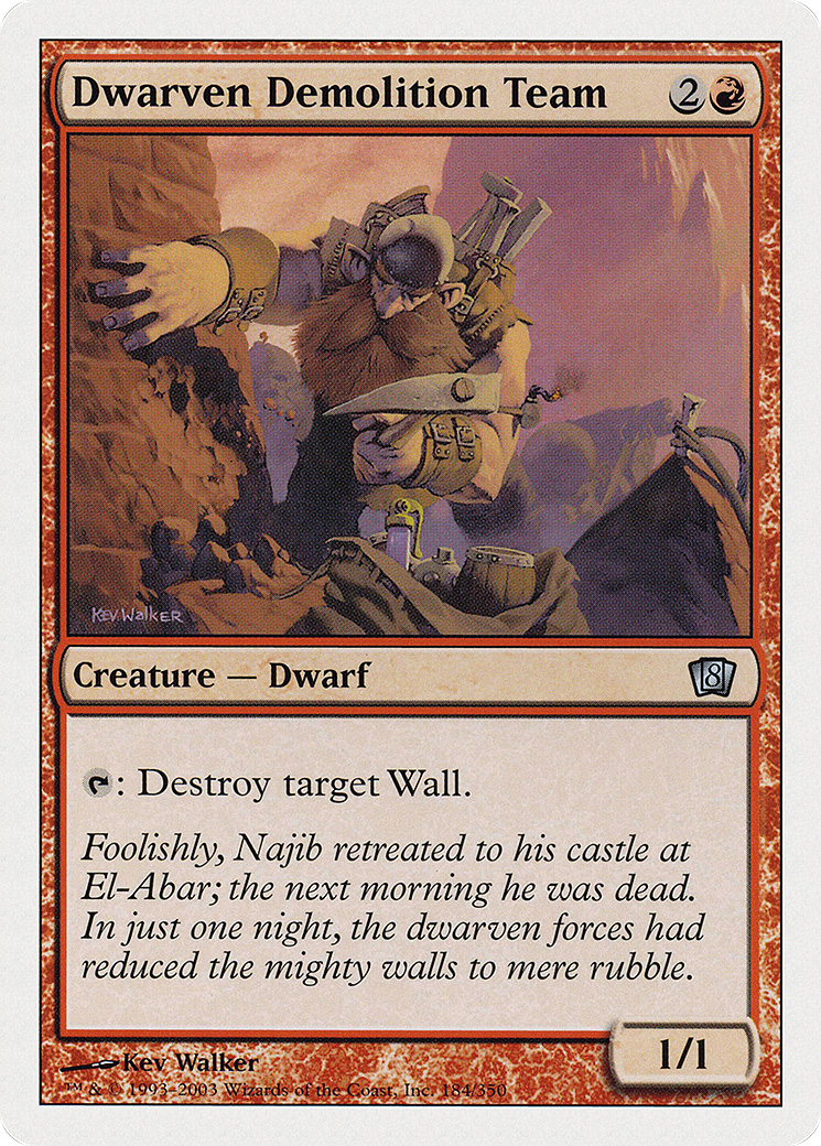 Dwarven Demolition Team (8ED-184★) (Foil)