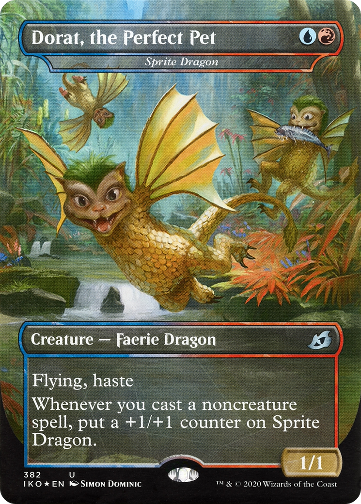 Dorat, the Perfect Pet / Sprite Dragon (IKO-382) (Borderless) (Foil)