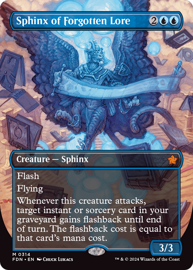 Sphinx of Forgotten Lore (FDN-314) (Borderless) (Foil)