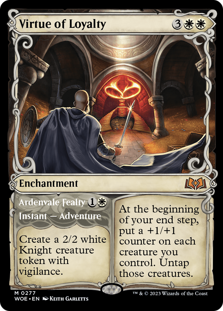 Virtue of Loyalty // Ardenvale Fealty (WOE-277) (Showcase) (Foil)