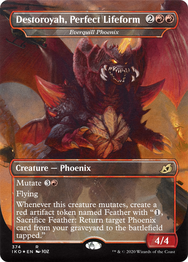 Destoroyah, Perfect Lifeform / Everquill Phoenix (IKO-374) (Borderless) (Foil)