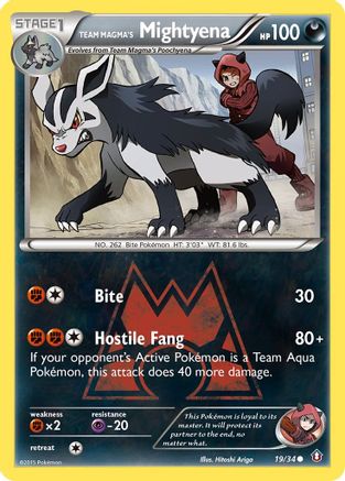 Team Magma's Mightyena (DCR-019) (Reverse Holofoil)
