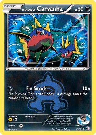 Team Aqua's Carvanha (DCR-020) (Reverse Holofoil)