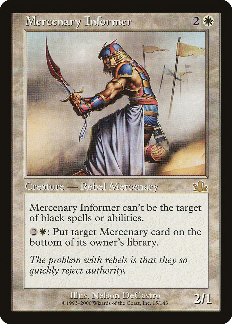 Mercenary Informer (PCY-015) (Foil)