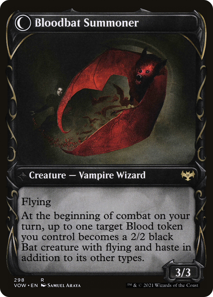 Voldaren Bloodcaster // Bloodbat Summoner (VOW-298) (Showcase) (Foil)