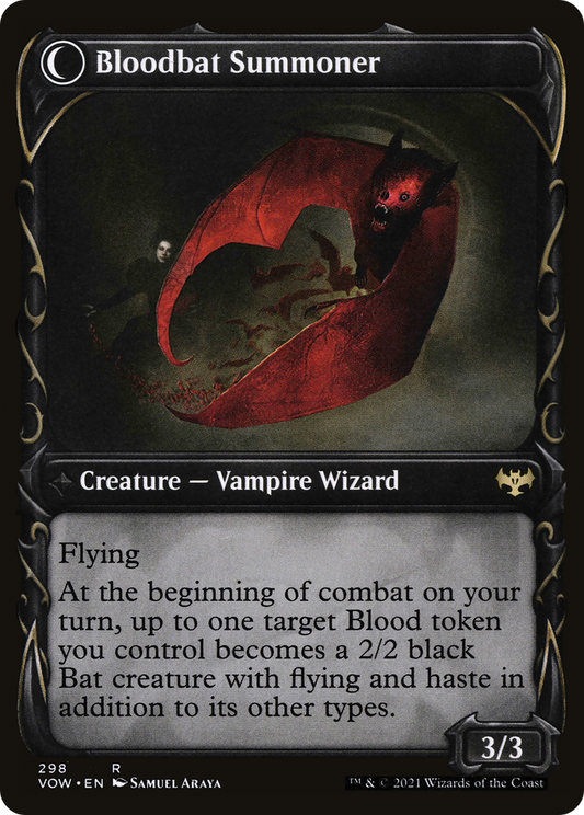 Voldaren Bloodcaster // Bloodbat Summoner (VOW-298) (Showcase) (Foil)