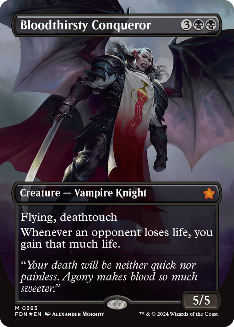Bloodthirsty Conqueror (FDN-383) (Borderless) (Mana Foil)