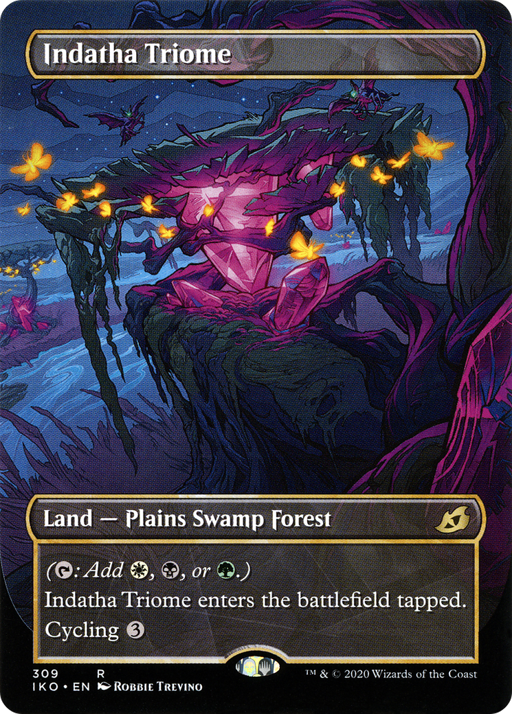 Indatha Triome (IKO-309) (Showcase) (Borderless) (Foil)