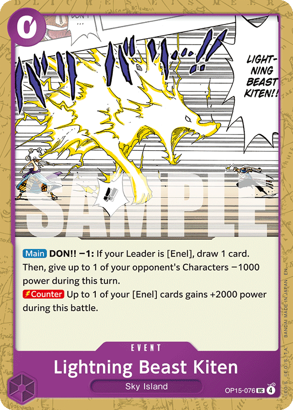 Lightning Beast Kiten (Dash Pack) (OP15-076) (Foil)