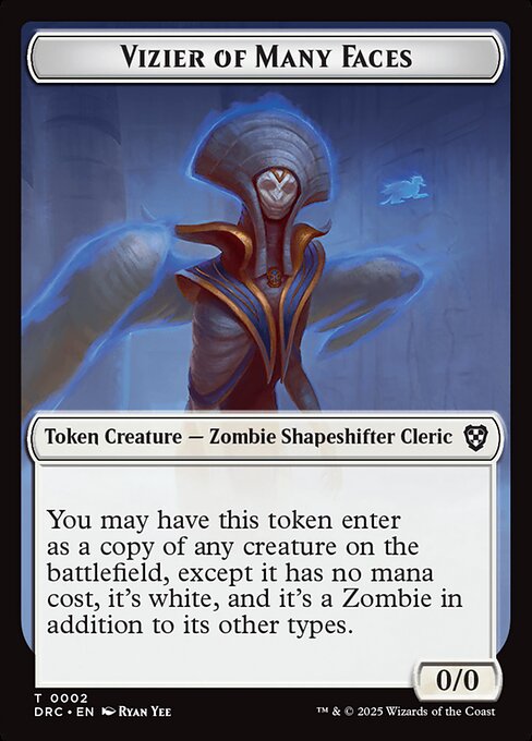Angel of Sanctions // Vizier of Many Faces Double-Sided Token (DRC-1 // 2) (Foil)