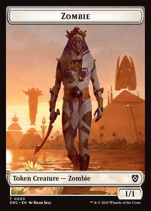 Angel of Sanctions // Zombie (0003) Double-Sided Token (DRC-1 // 3)