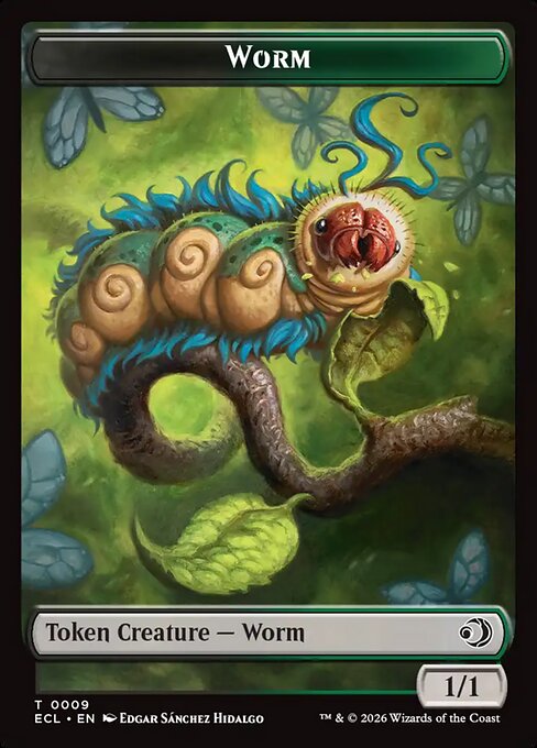 Merfolk // Worm Double-Sided Token (ECL-8 // 9) (Foil)