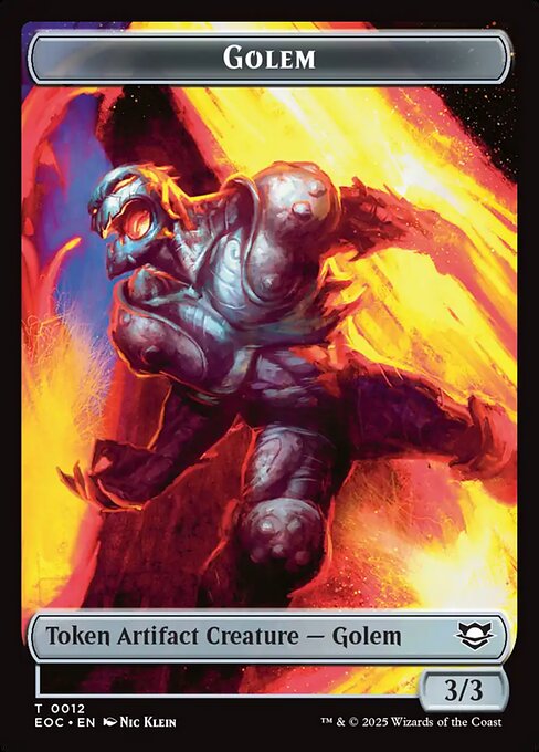 Bird // Golem (0012) Double-Sided Token (EOC-3 // 12)