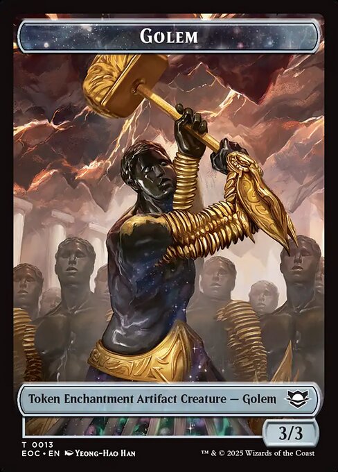 Shapeshifter // Golem (0013) Double-Sided Token (EOC-2 // 13) (Foil)