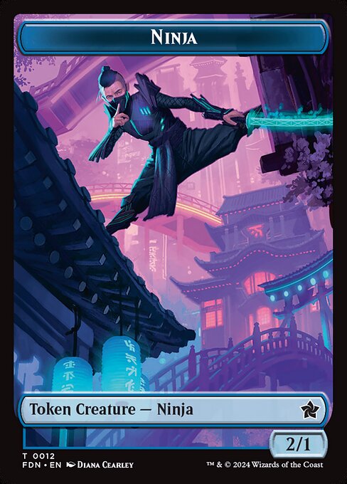 Emblem - Kaito, Cunning Infiltrator // Ninja Double-Sided Token (FDN-24 // 12)