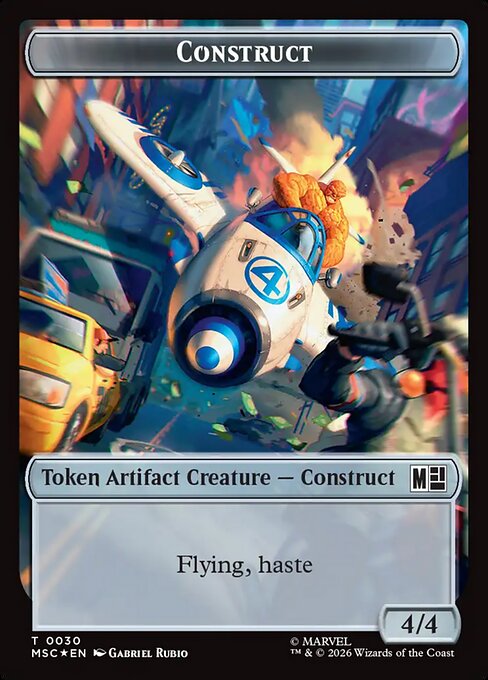 Treasure (027) // Construct (030) Double-Sided Token (Surge Foil) (MSC-27 // 30)