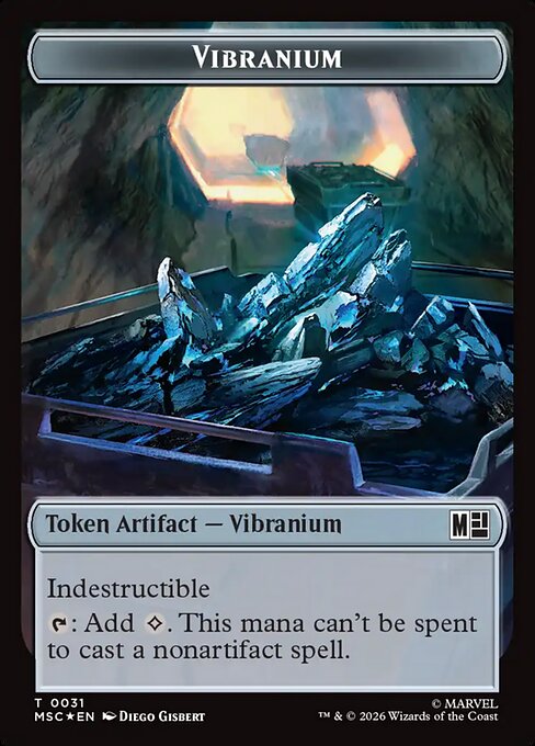 Angel (020) // Vibranium (031) Double-Sided Token (Surge Foil) (MSC-20 // 31)