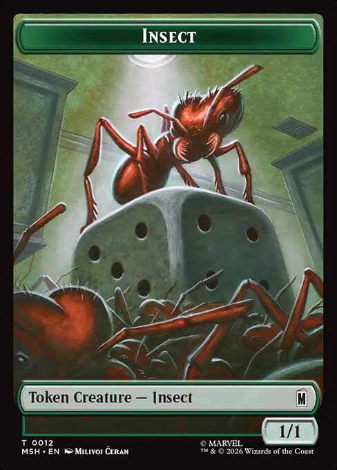 Soldier // Insect Double-Sided Token (MSH-004/012) (Foil)