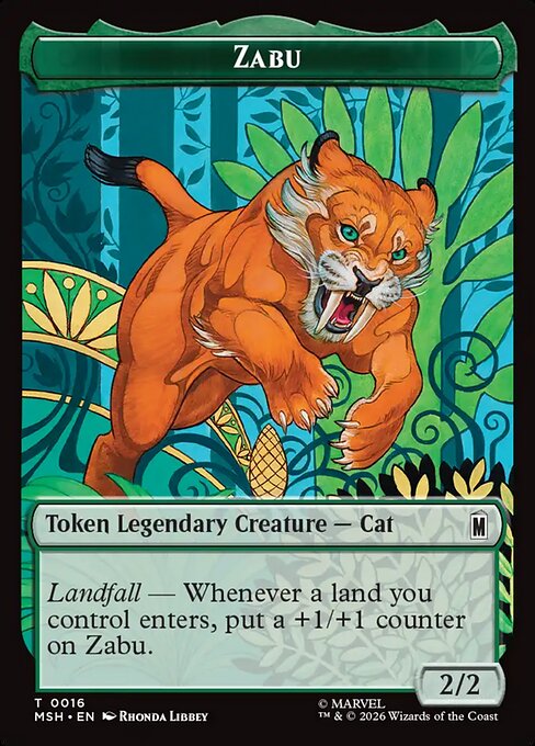 Redwing // Zabu Double-Sided Token (MSH-007/016) (Foil)