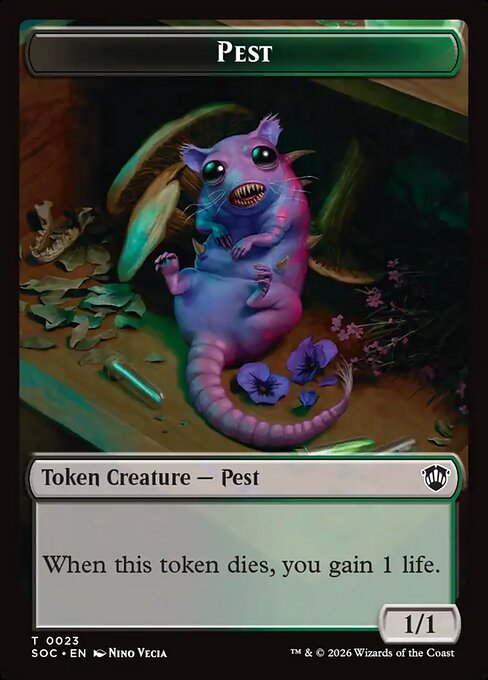 Saproling // Pest (0023) Double-Sided Token (SOC-18 // 23)