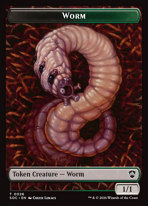 Eldrazi Spawn // Worm Double-Sided Token (SOC-1 // 26)