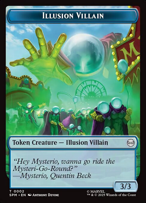 Spider // Illusion Villain Double-Sided Token (SPM-3 // 2)